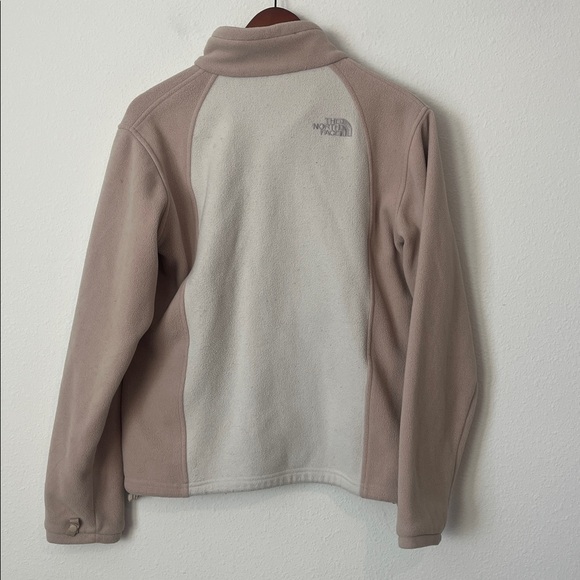 The North Face Tan and Cream Fleece Zip Up Jacket - Picture 4 of 4